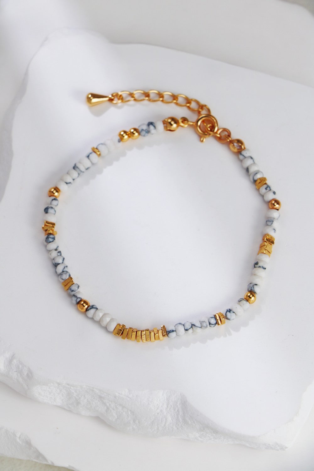 S925 Silver Howlite Bead Jewelry Set
