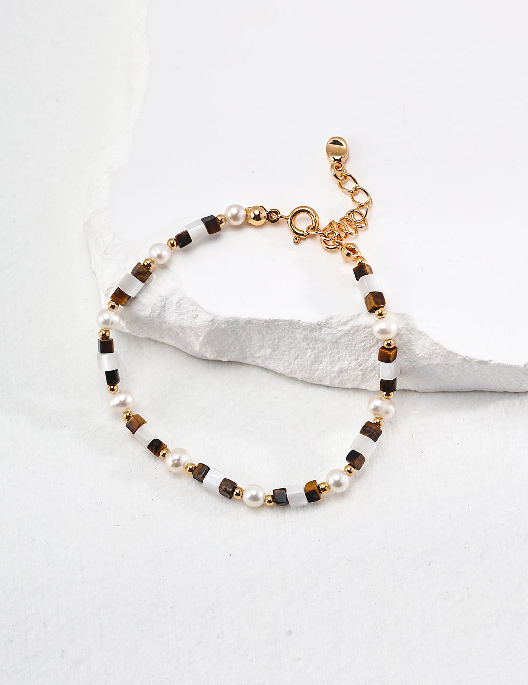 S925 Sterling Silver Tiger's Eye Stone Bracelet